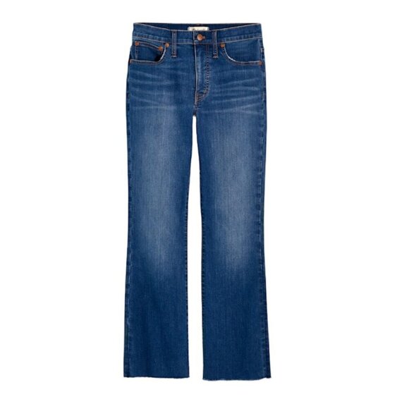 Madewell Cali Demi-Boot Jeans 25 in Preston Wash: Raw-Hem Edition Cropped Ankle - Picture 15 of 15